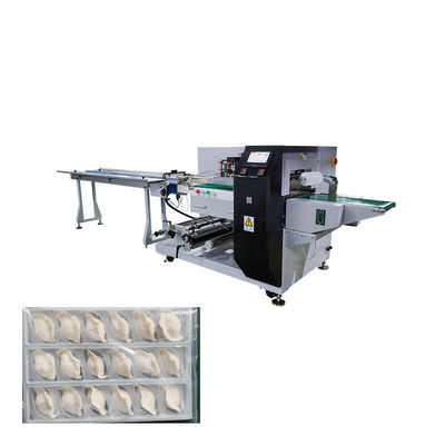 WZ220 Macchina di imballaggio a cuscino FDA certificata Macchina di imballaggio in acciaio inossidabile Formaggio Solo alimenti surgelati, funzionamento stabile a bassa temperatura