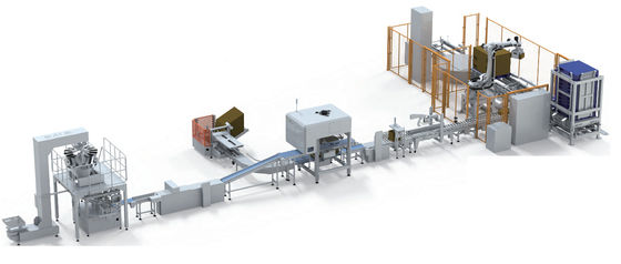 80 sacchetti al minuto linea di imballaggio automatico di cottura SUS304 per impianti di trasformazione alimentare