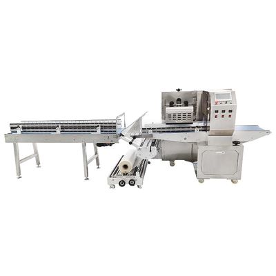 Confezionatrice automatica flow pack per surgelati, 80 sacchetti al minuto, corpo in acciaio inossidabile 304