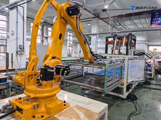 Sistema di pallettizzazione robot industriale che fa risparmiare tempo e manodopera per l'uso in fabbrica